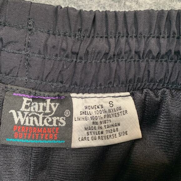 Vintage Early Winters Pants Womens S Small Black Lined Ankle Zip Windbreaker - Picture 8 of 15